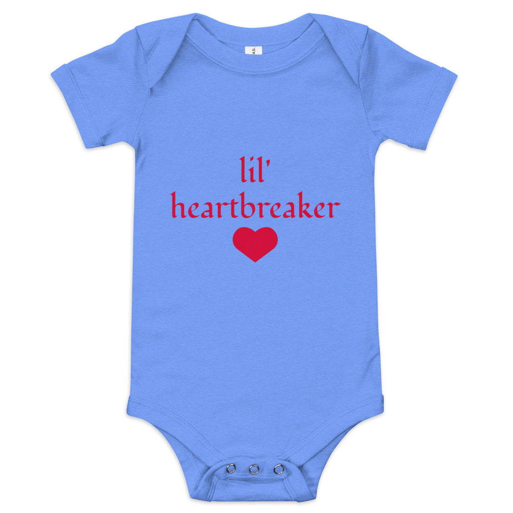 Baby Short Sleeve Bella Canvas Onsie Lil' Heartbreaker