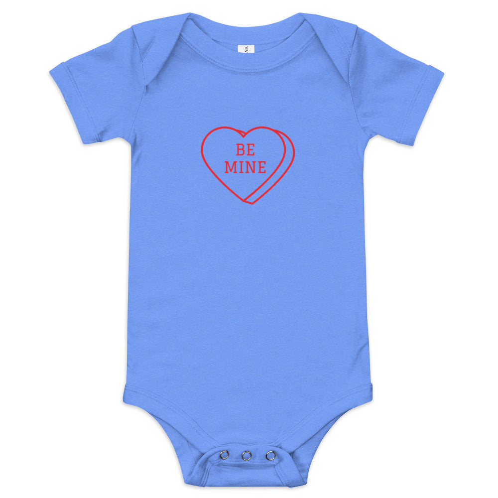 Baby Short Sleeve Bella+Canvas Onsie Heart Be Mine