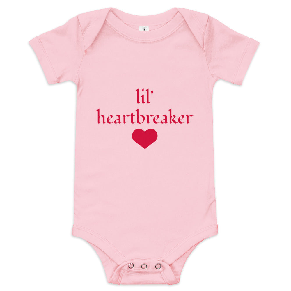 Baby Short Sleeve Bella Canvas Onsie Lil' Heartbreaker