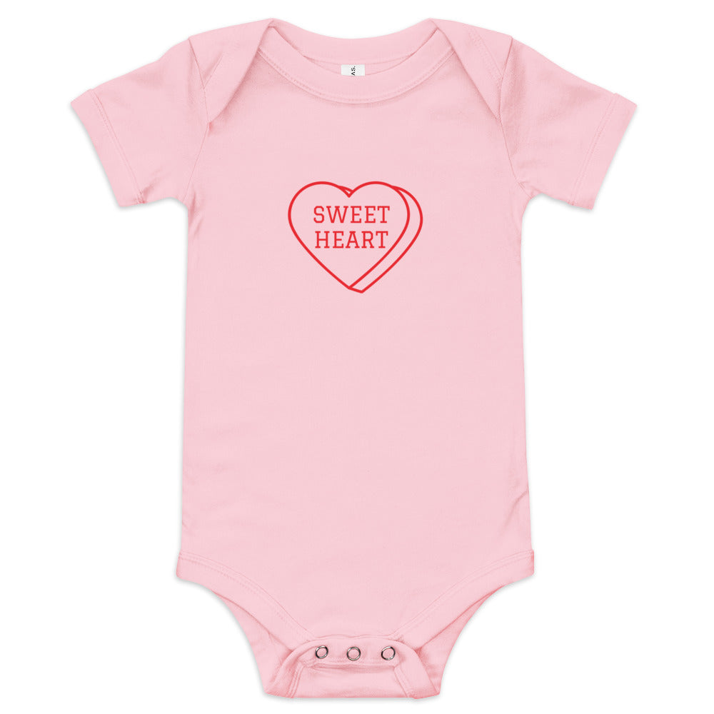 Baby Short Sleeve Bella+Canvas Onesie Sweet Heart