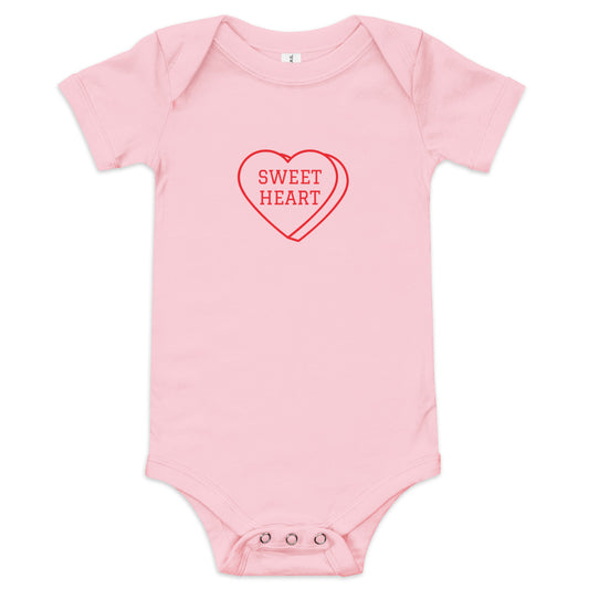 Baby Short Sleeve Bella+Canvas Onesie Sweet Heart