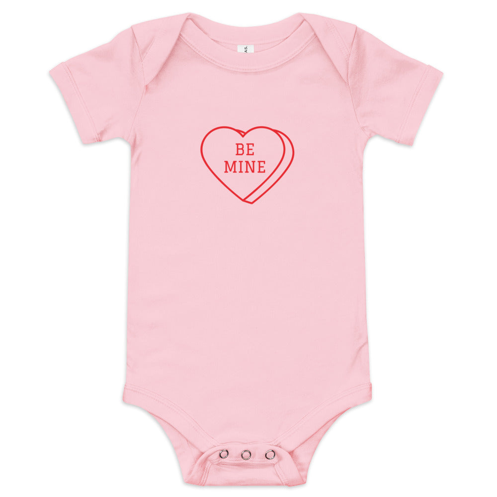 Baby Short Sleeve Bella+Canvas Onsie Heart Be Mine