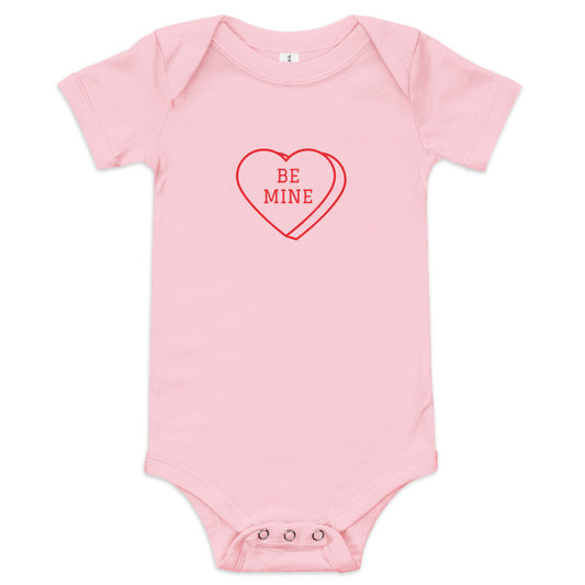 Baby Short Sleeve Bella+Canvas Onsie Heart Be Mine