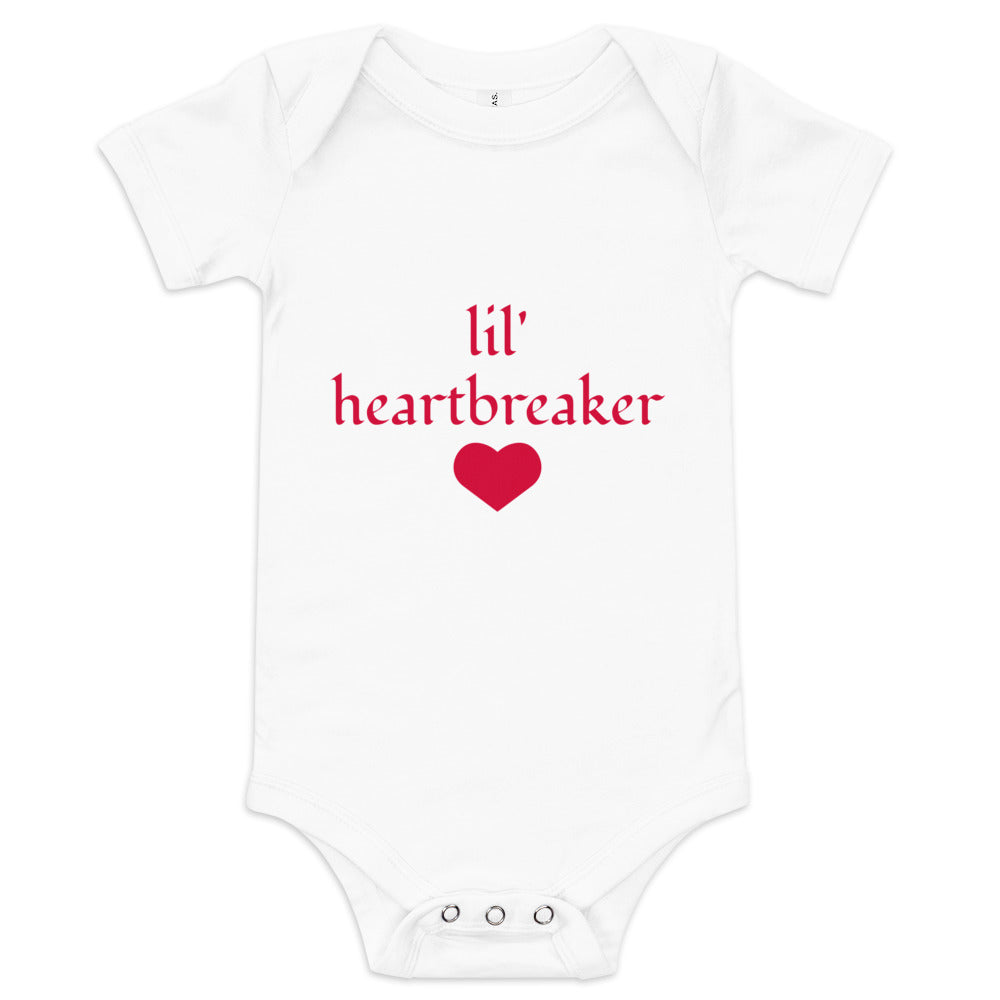 Baby Short Sleeve Bella Canvas Onsie Lil' Heartbreaker