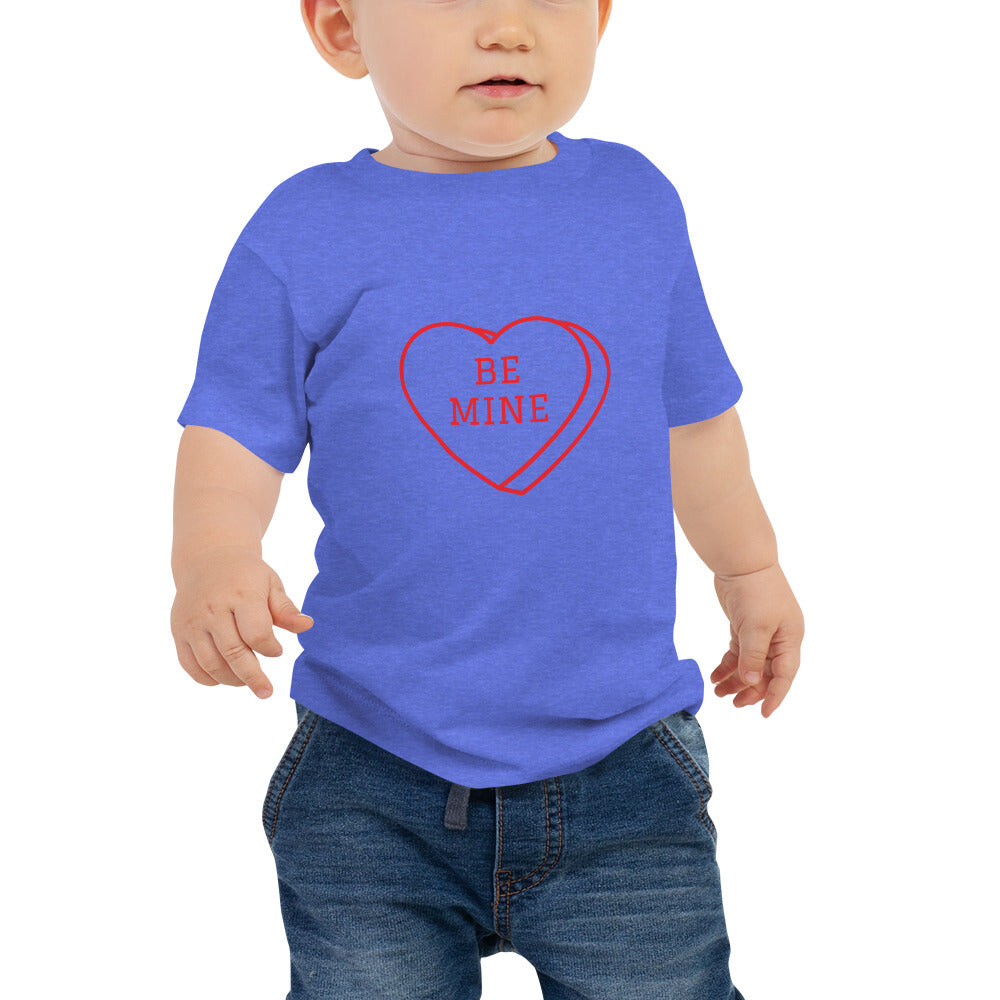 Baby Short Sleeve Bella+Canvas Tee Heart Be Mine