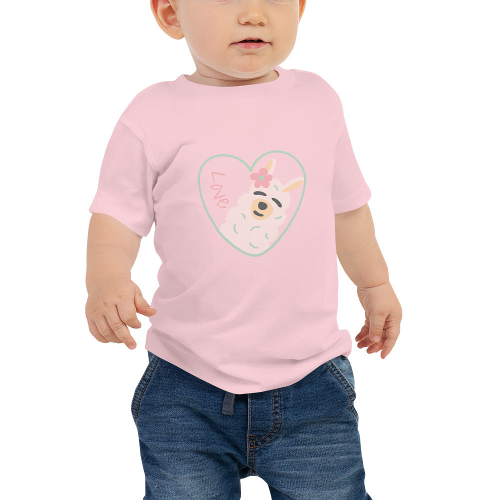 Baby Short Sleeve Bella+Canvas Tee Love Llama