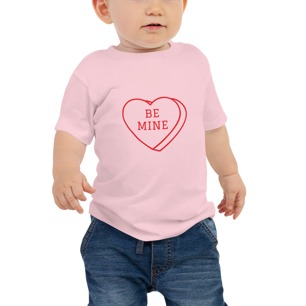 Baby Short Sleeve Bella+Canvas Tee Heart Be Mine