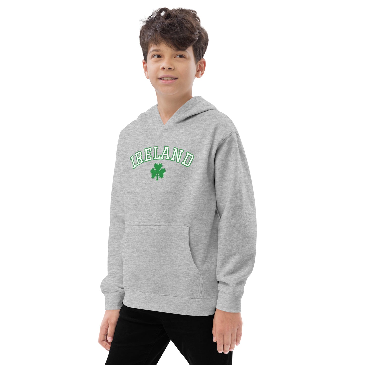 Kids Fleece Hoodie Ireland Clover