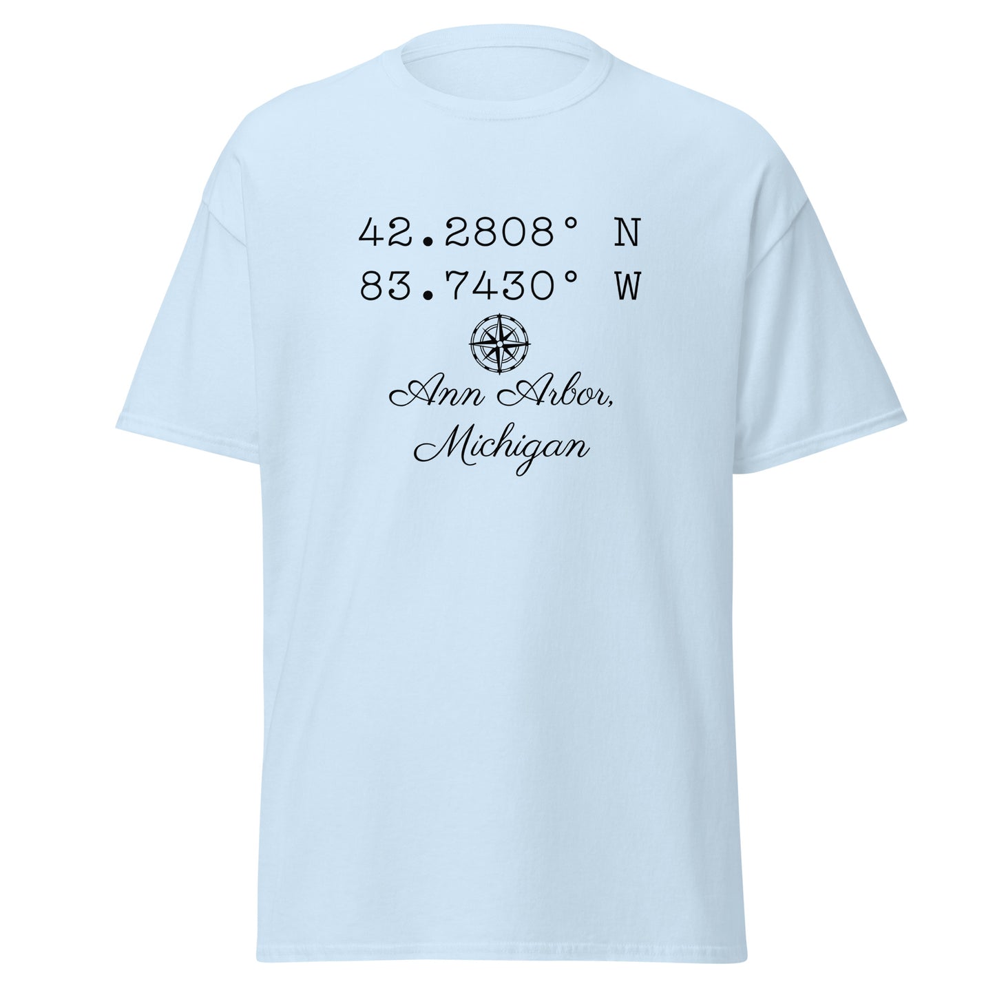 Unisex Short Sleeve Tee Coordinates Ann Arbor