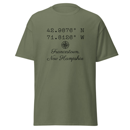 Unisex Short Sleeve Tee Coordinates Francestown