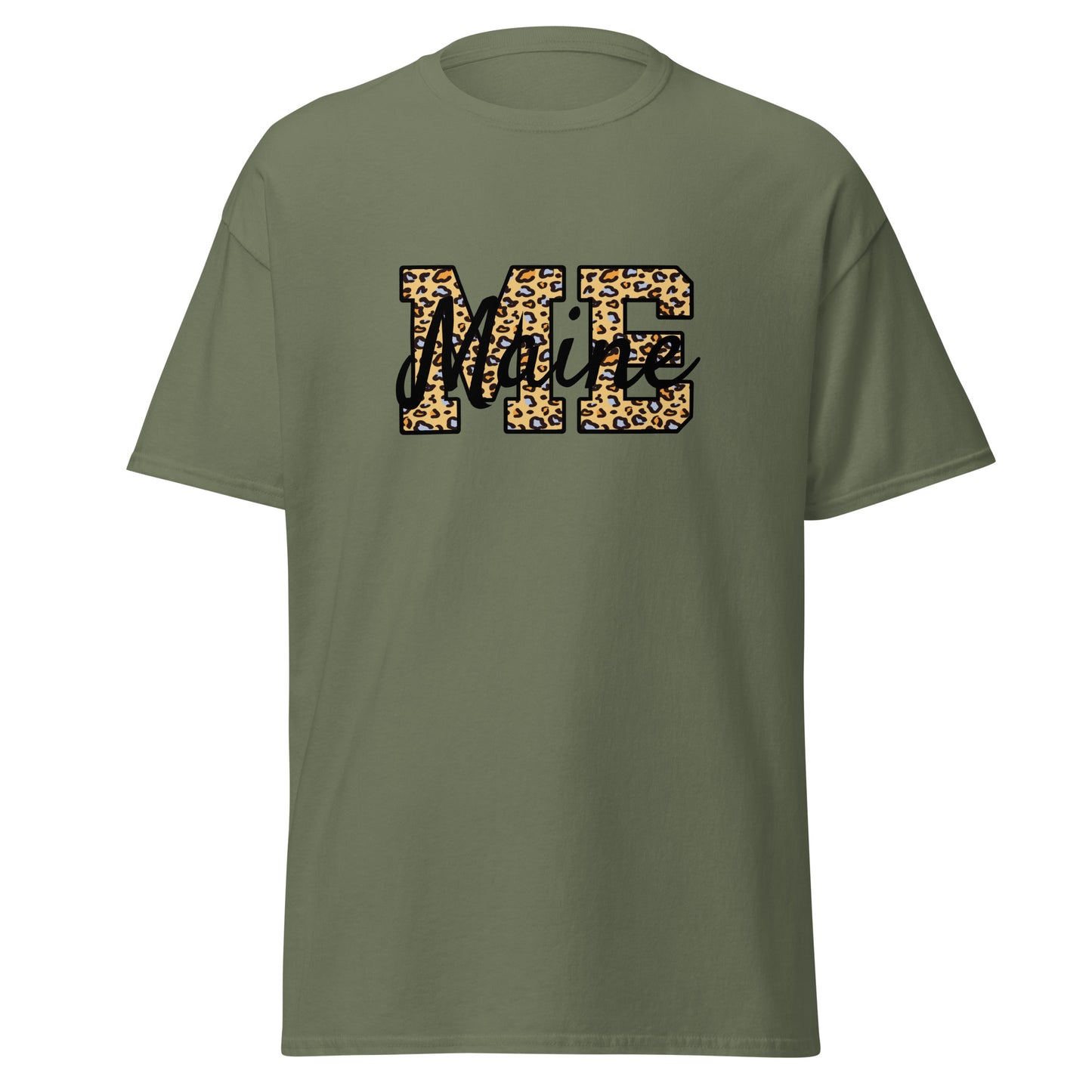 Unisex Short Sleeve Tee Leopard Maine