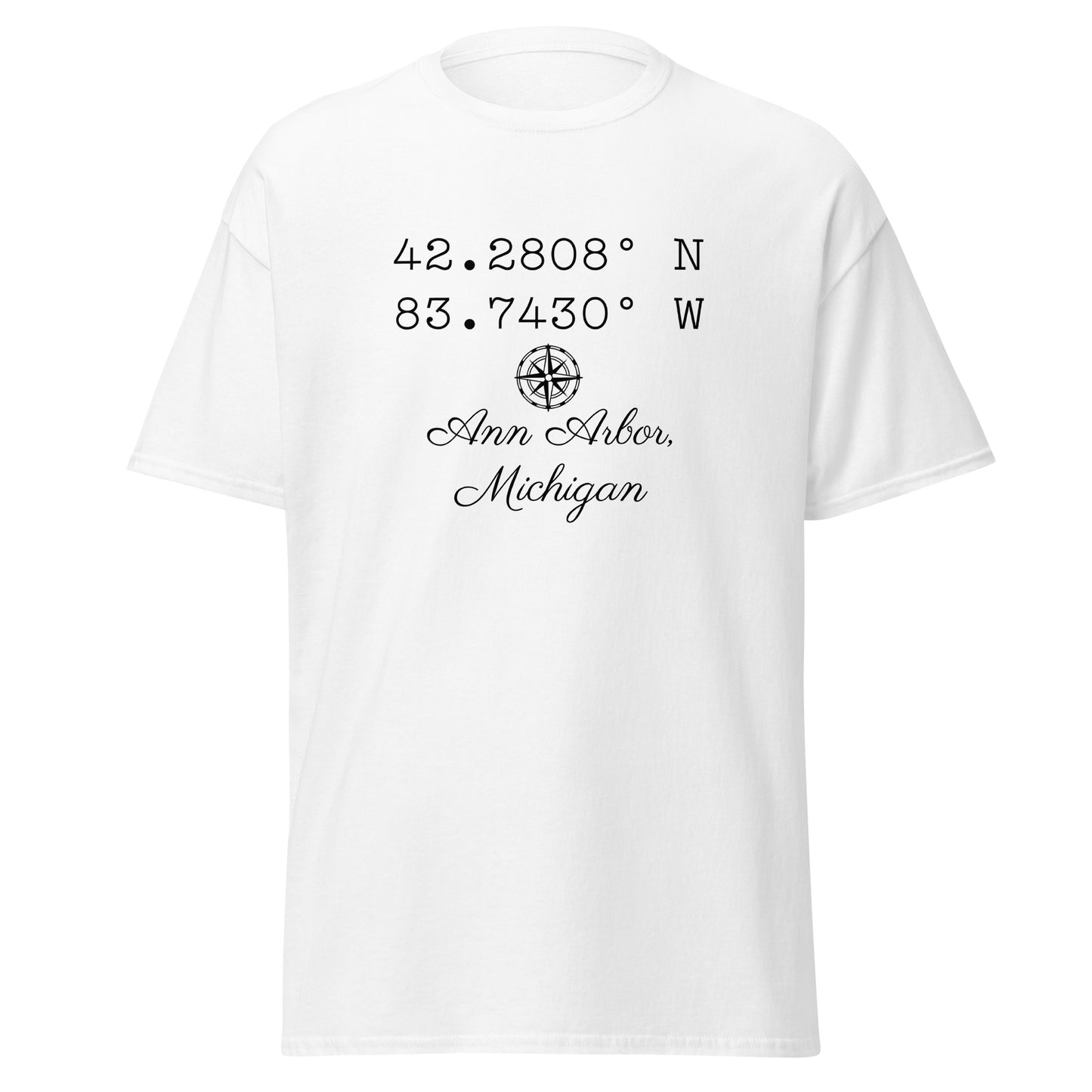 Unisex Short Sleeve Tee Coordinates Ann Arbor