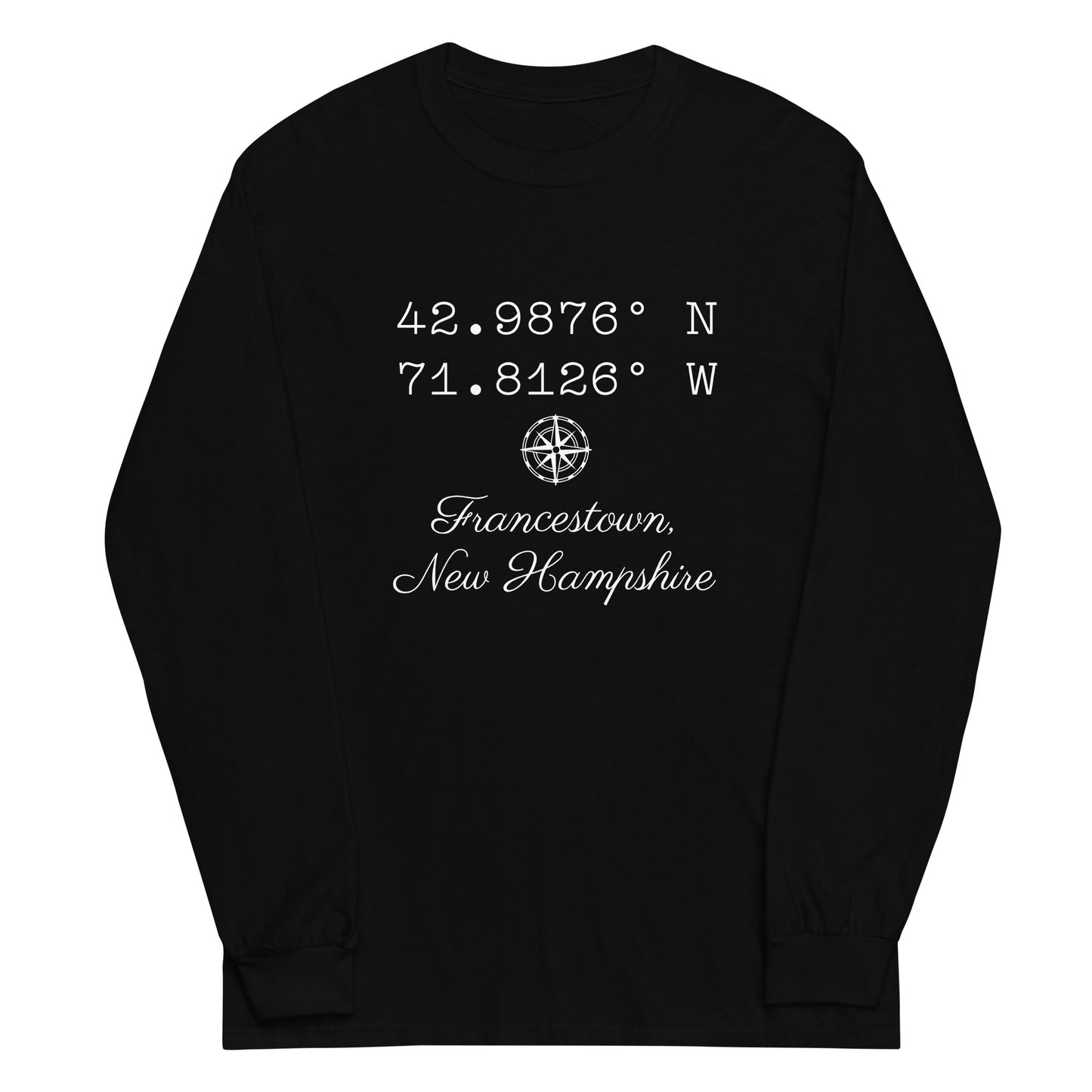 Unisex Long Sleeve Tee Coordinates Francestown