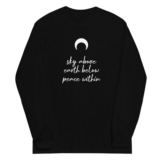 Unisex Long Sleeve Tee Crescent Moon Sky Above