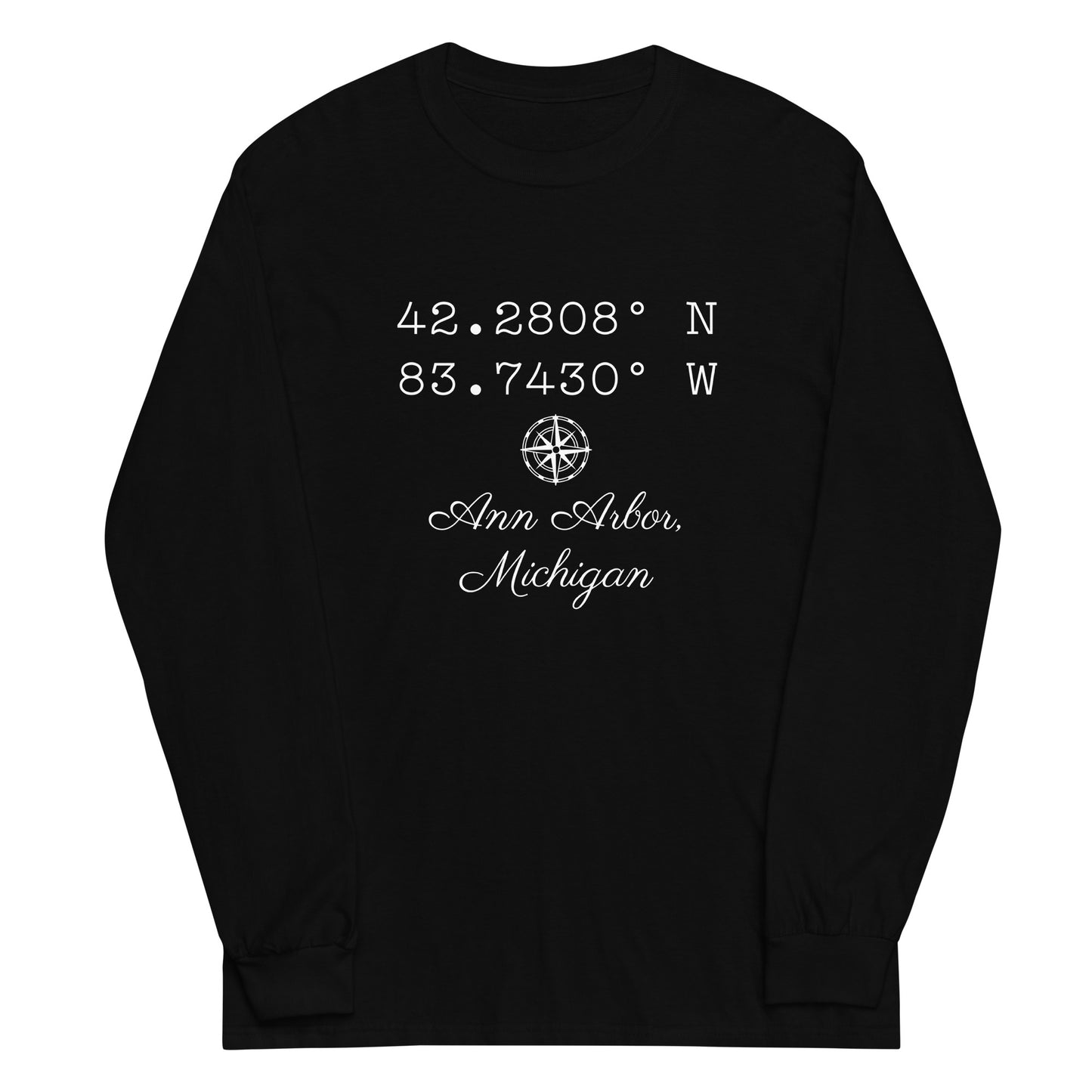 Unisex Long Sleeve Tee Coordinates Ann Arbor