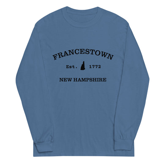 Unisex Long Sleeve Tee Francestown Black Ink