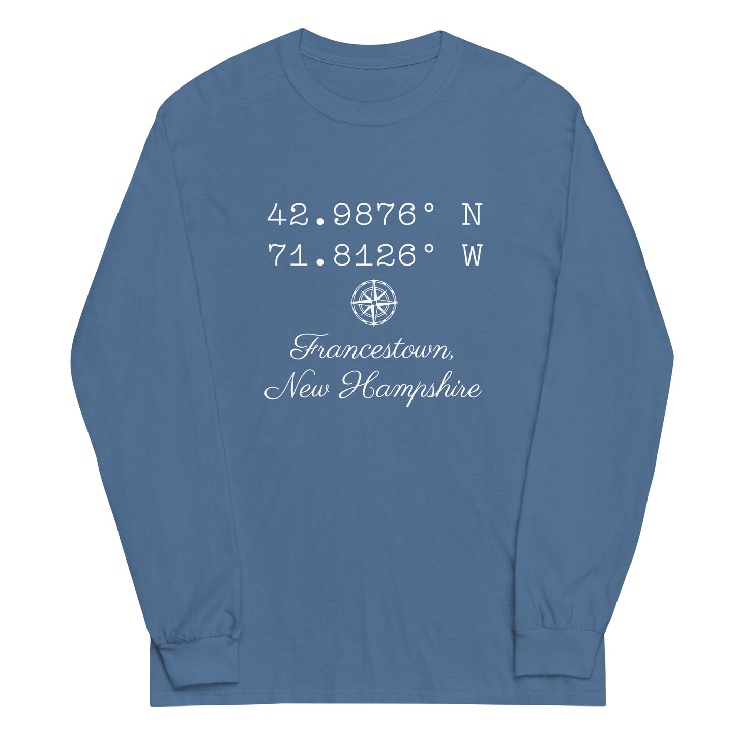 Unisex Long Sleeve Tee Coordinates Francestown