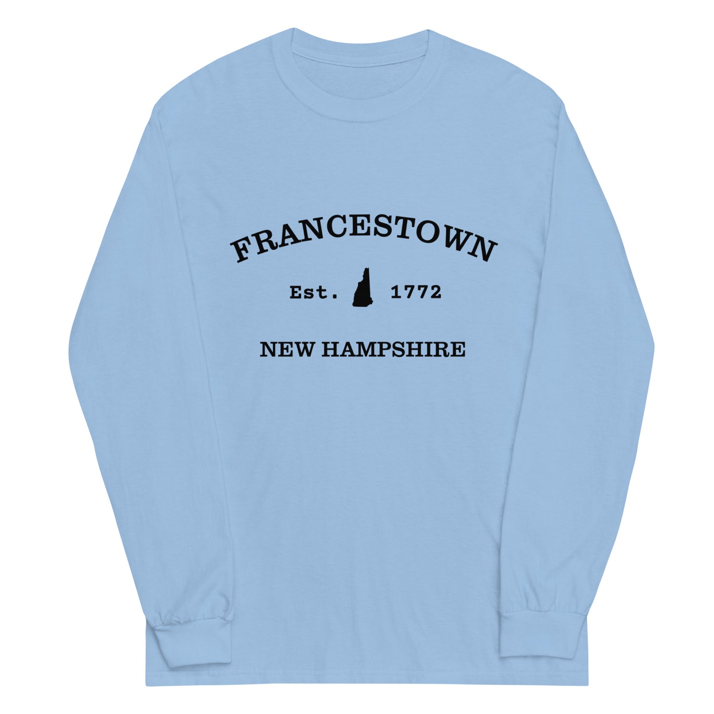 Unisex Long Sleeve Tee Francestown Black Ink