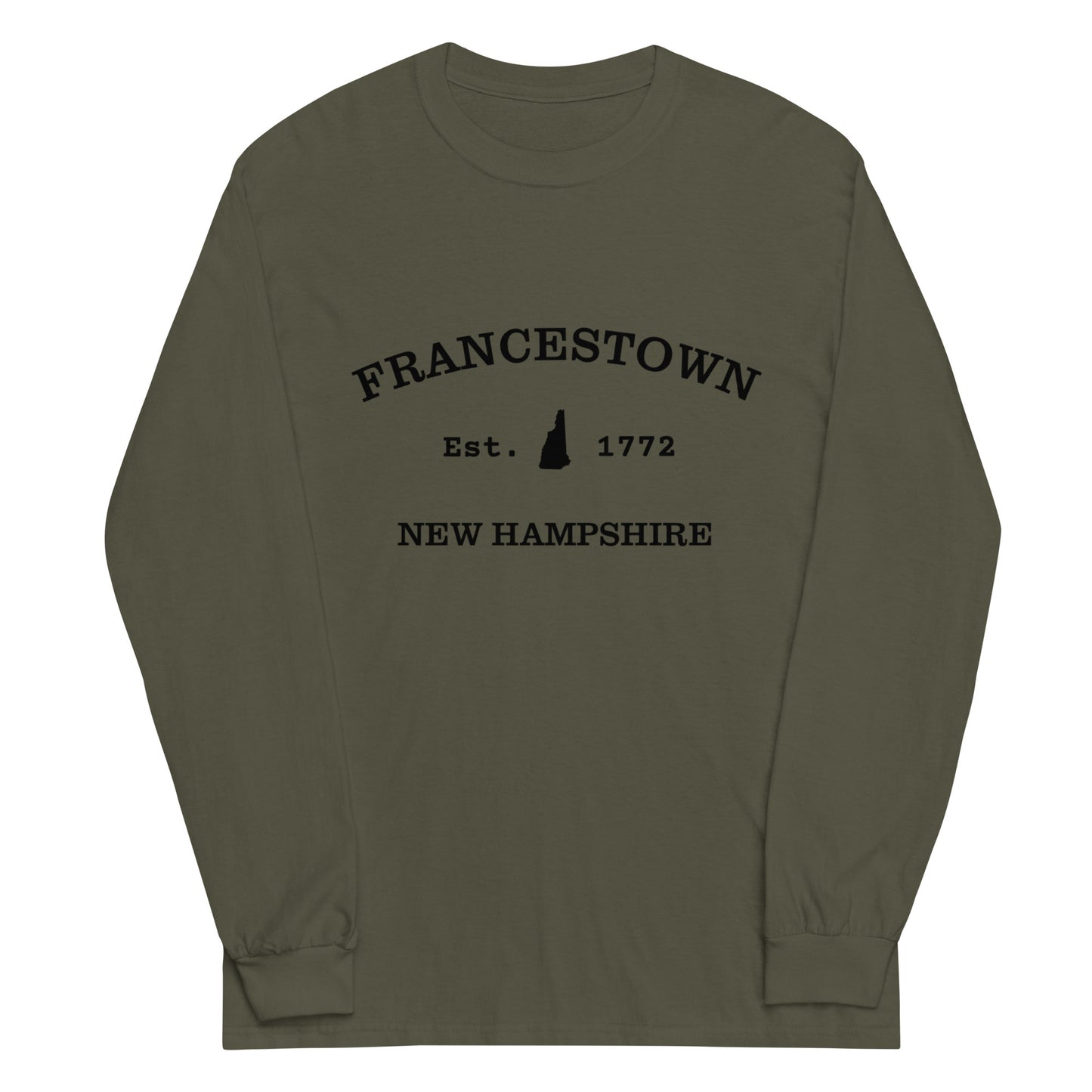 Unisex Long Sleeve Tee Francestown Black Ink