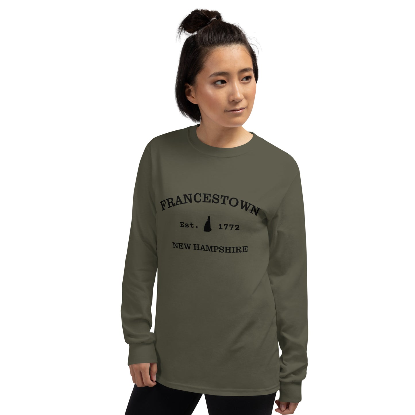 Unisex Long Sleeve Tee Francestown Black Ink