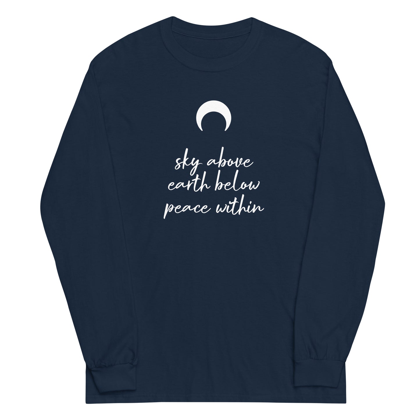 Unisex Long Sleeve Tee Crescent Moon Sky Above