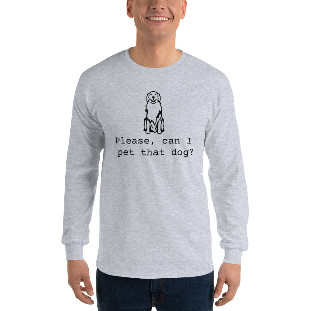 Unisex Long Sleeve Tee Pet That Dog black ink