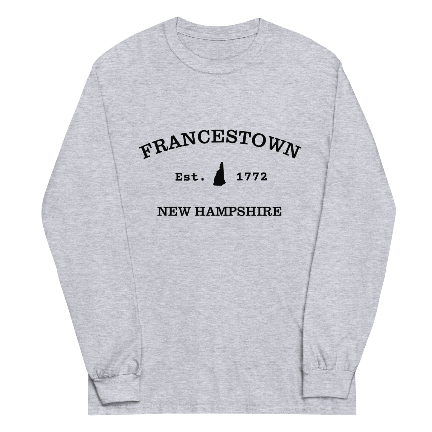 Unisex Long Sleeve Tee Francestown Black Ink