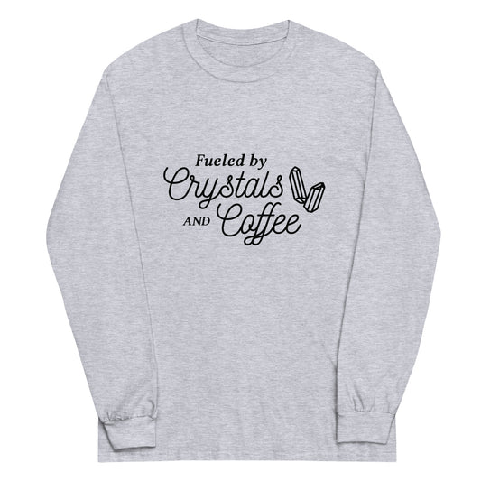 Unisex Long Sleeve Tee Crystals and Coffee