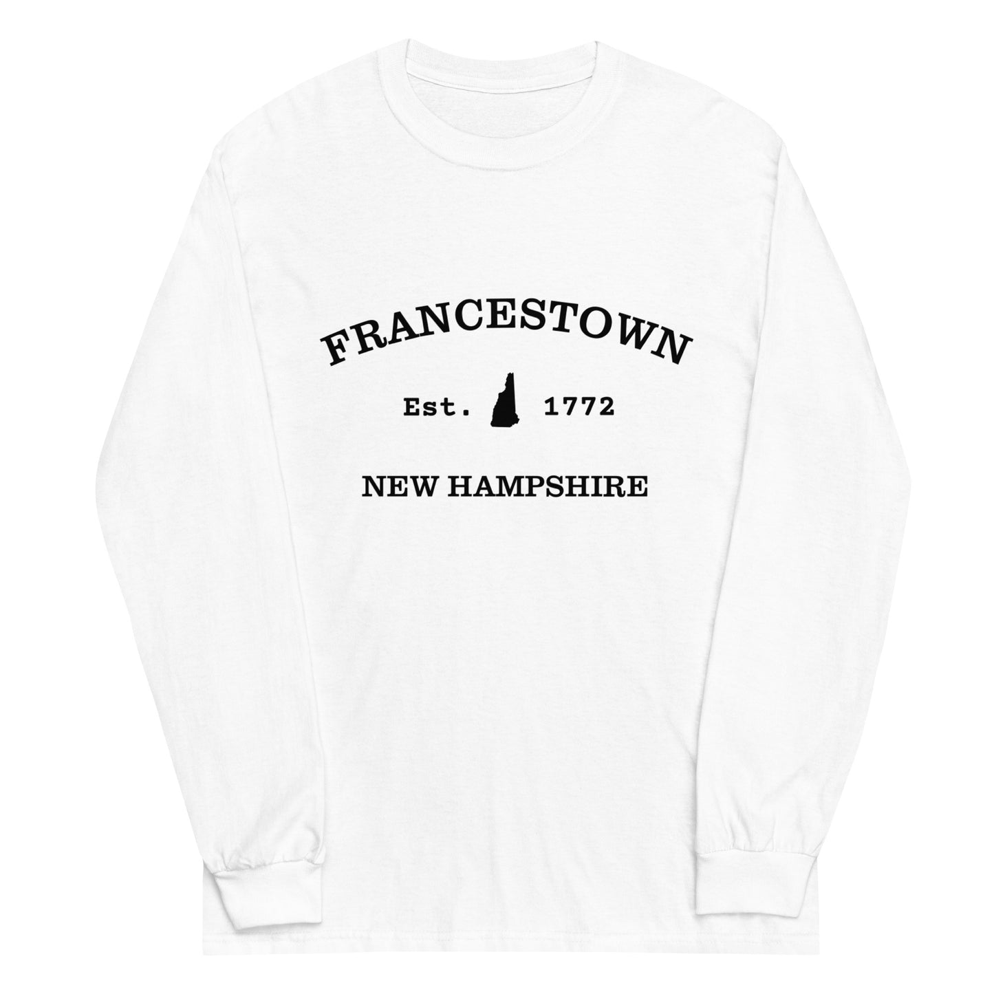 Unisex Long Sleeve Tee Francestown Black Ink