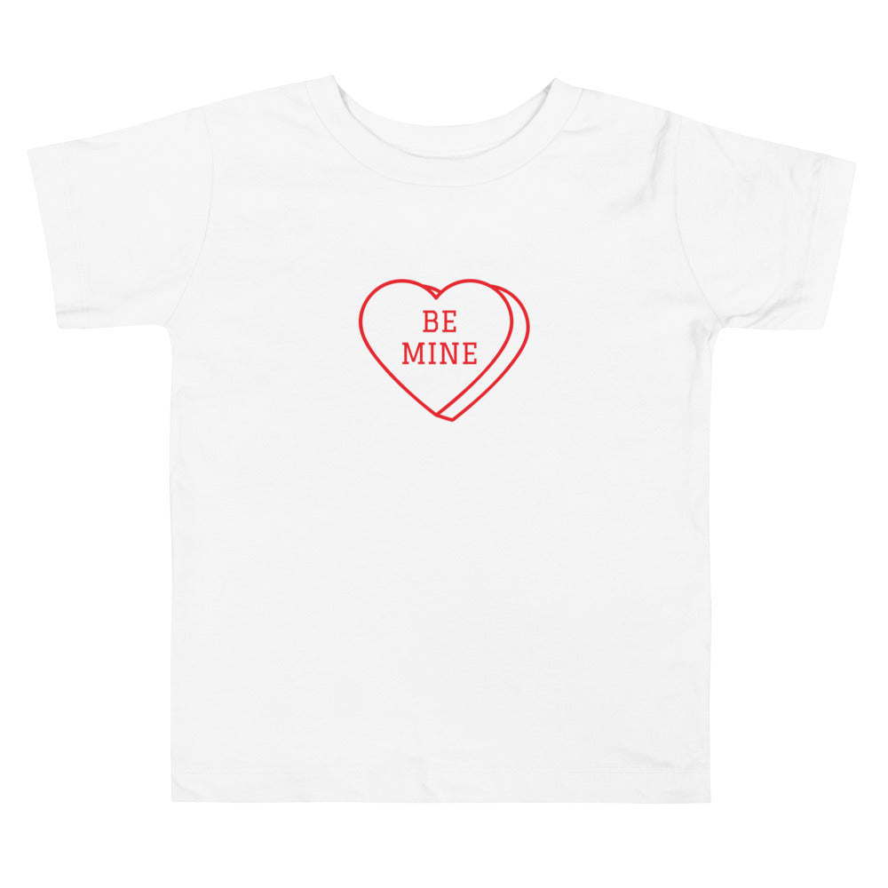 Toddler Short Sleeve Bella+Canvas Tee Heart Be Mine