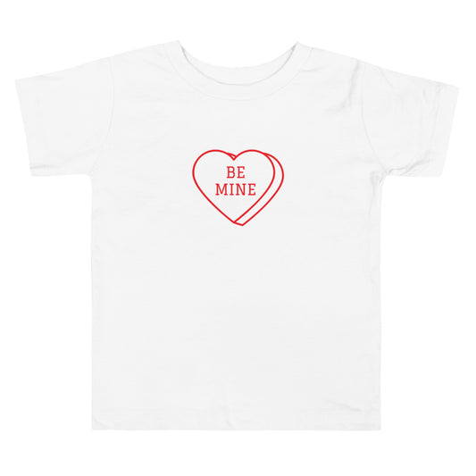 Toddler Short Sleeve Bella+Canvas Tee Heart Be Mine