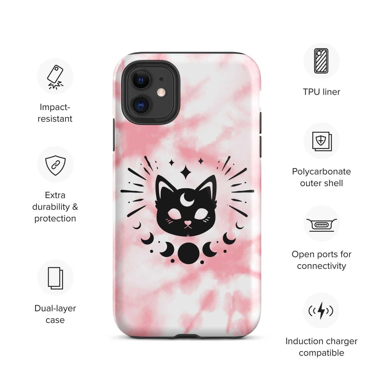 Tough iPhone Case Tie Dye Divine Puss