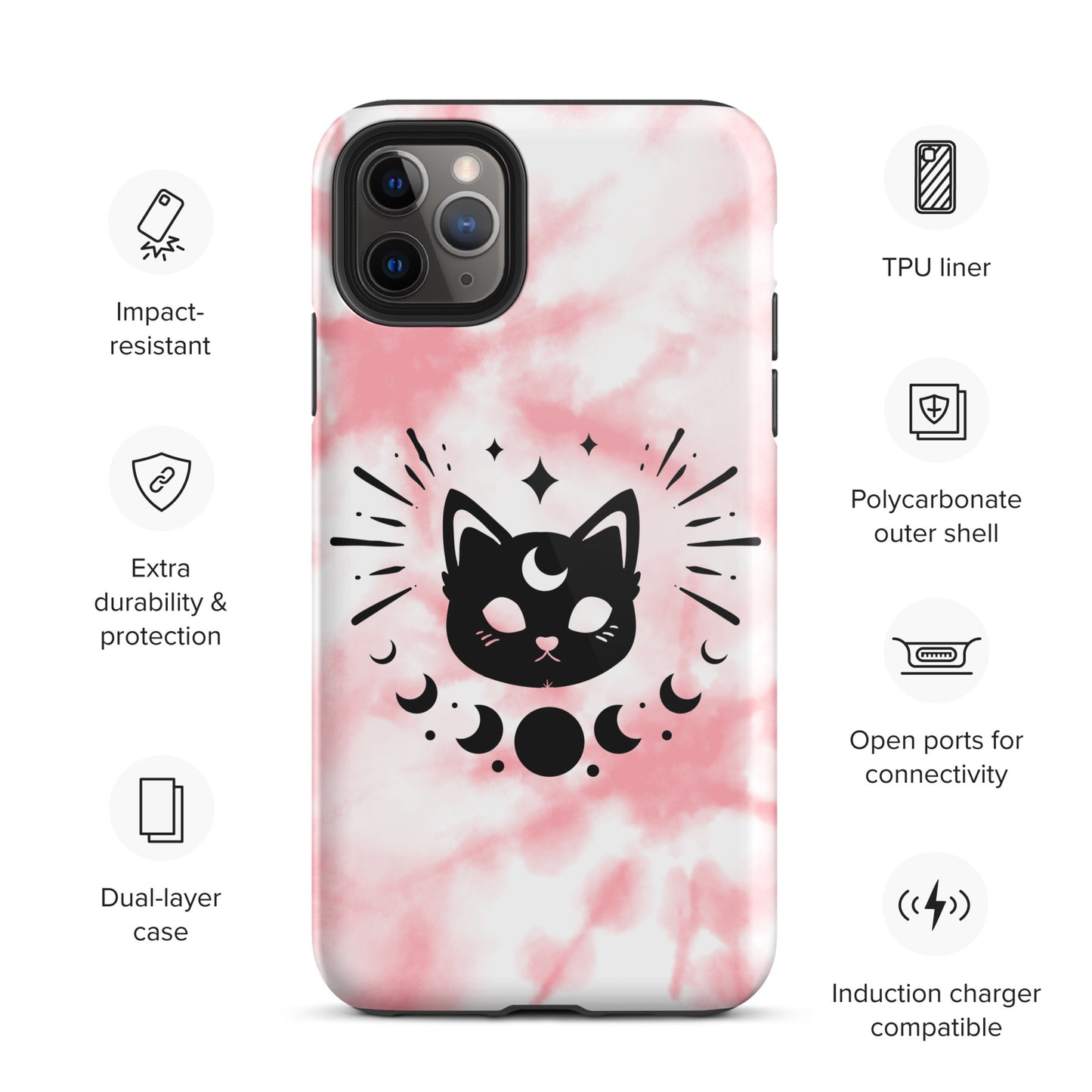 Tough iPhone Case Tie Dye Divine Puss