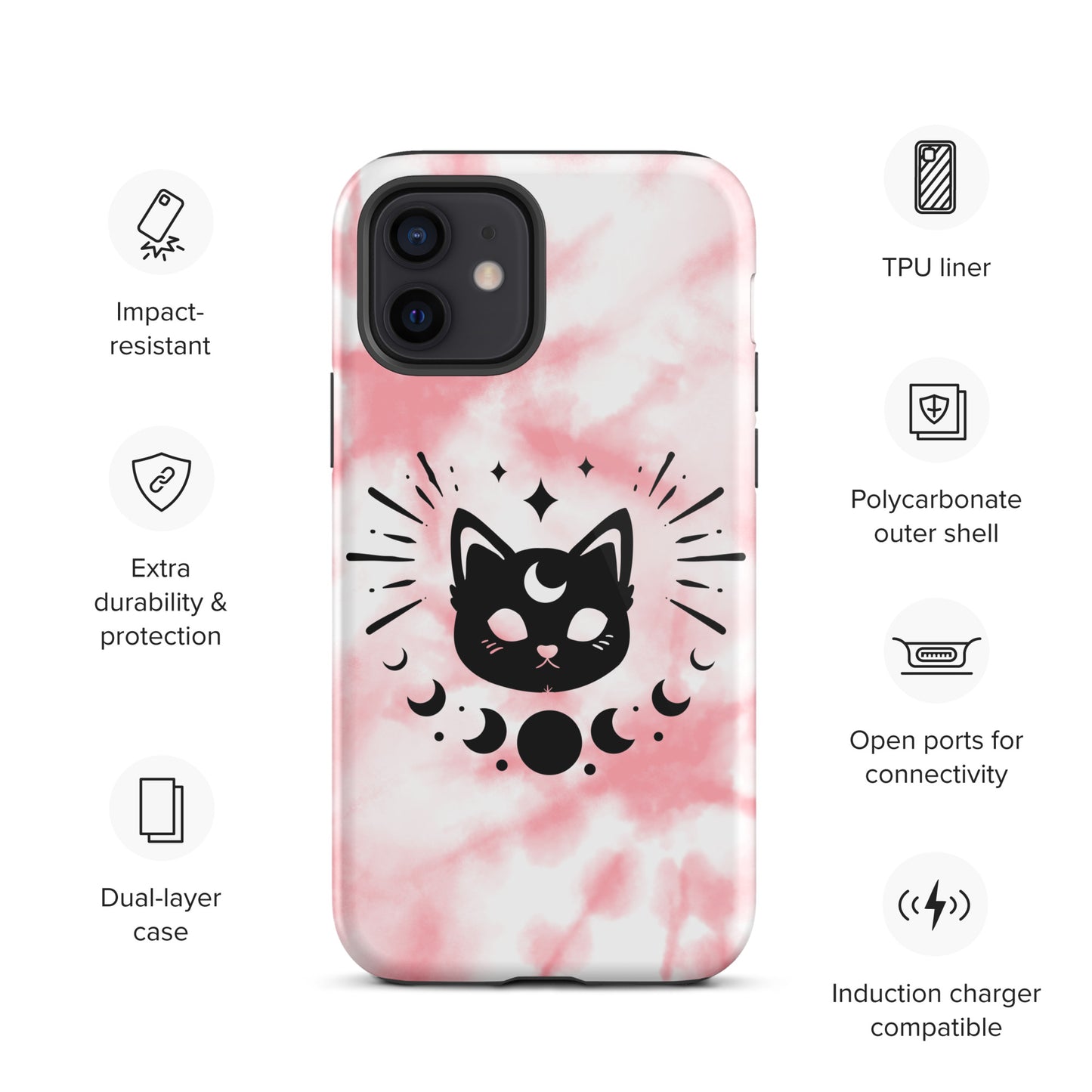 Tough iPhone Case Tie Dye Divine Puss