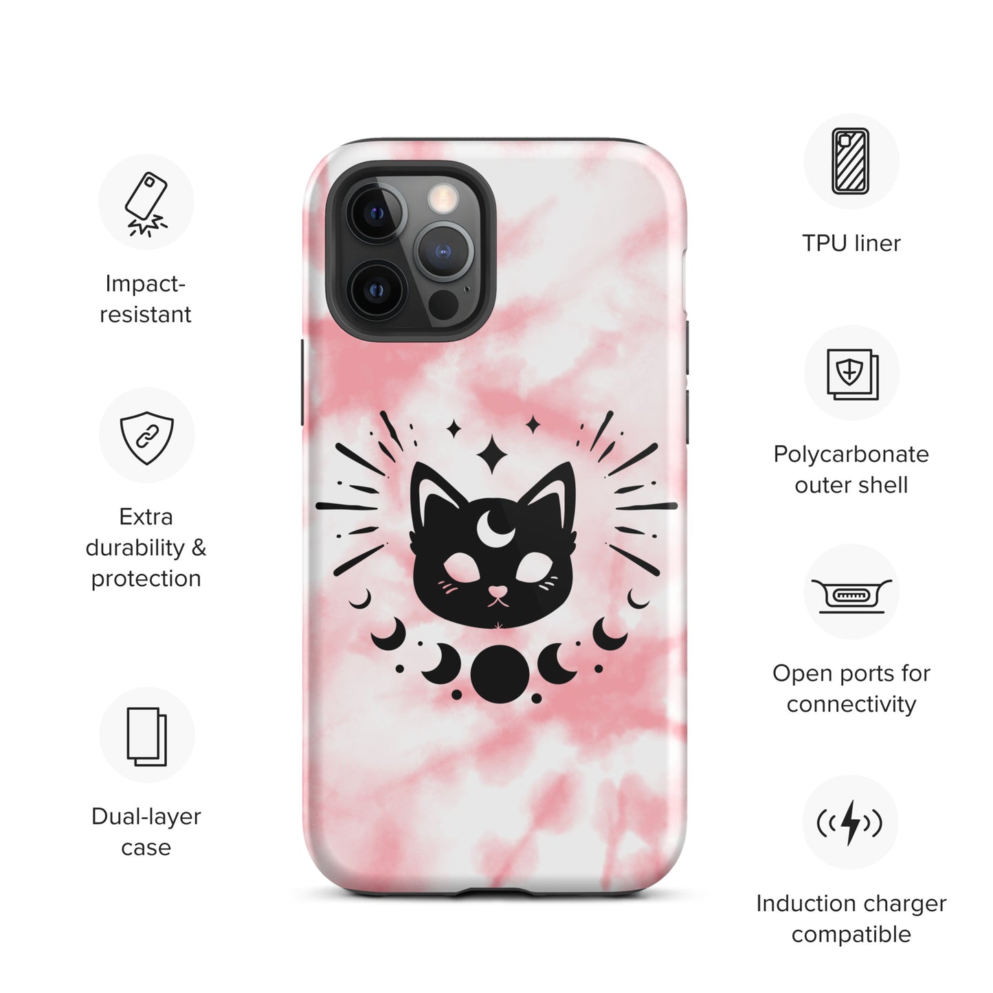 Tough iPhone Case Tie Dye Divine Puss