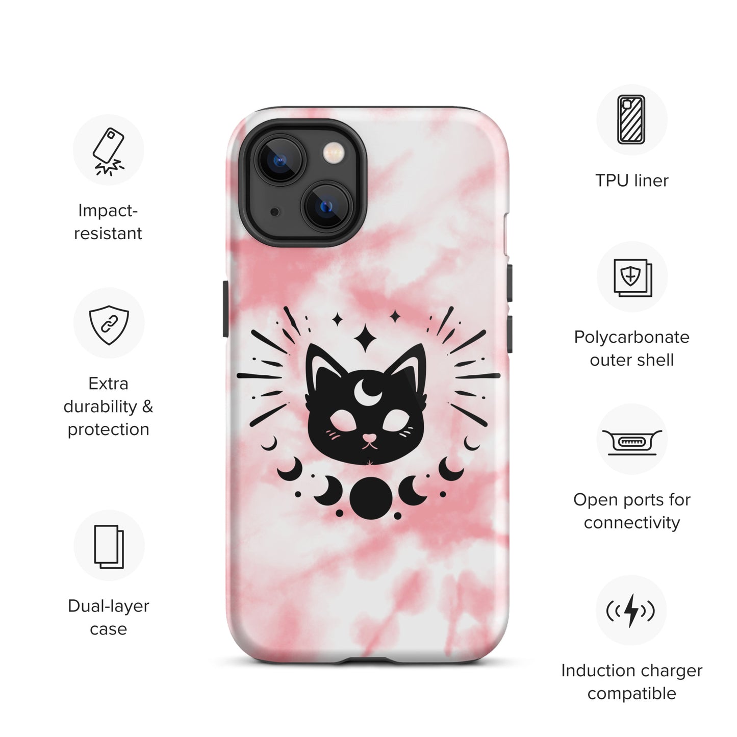 Tough iPhone Case Tie Dye Divine Puss