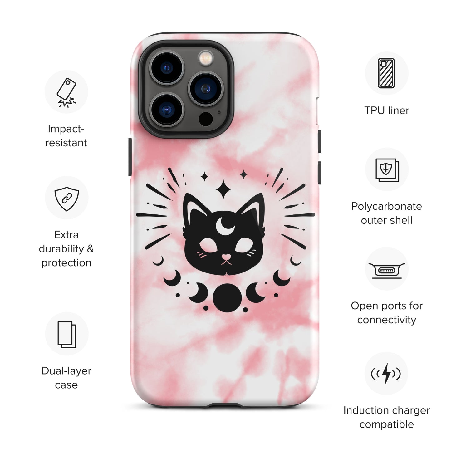 Tough iPhone Case Tie Dye Divine Puss