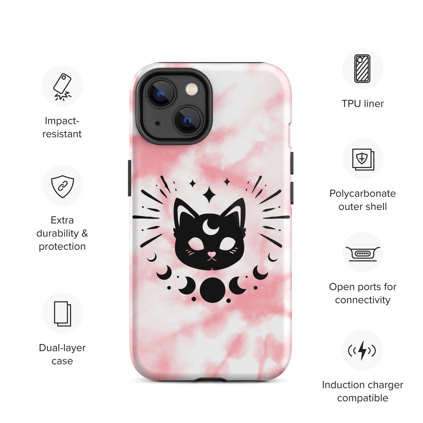 Tough iPhone Case Tie Dye Divine Puss