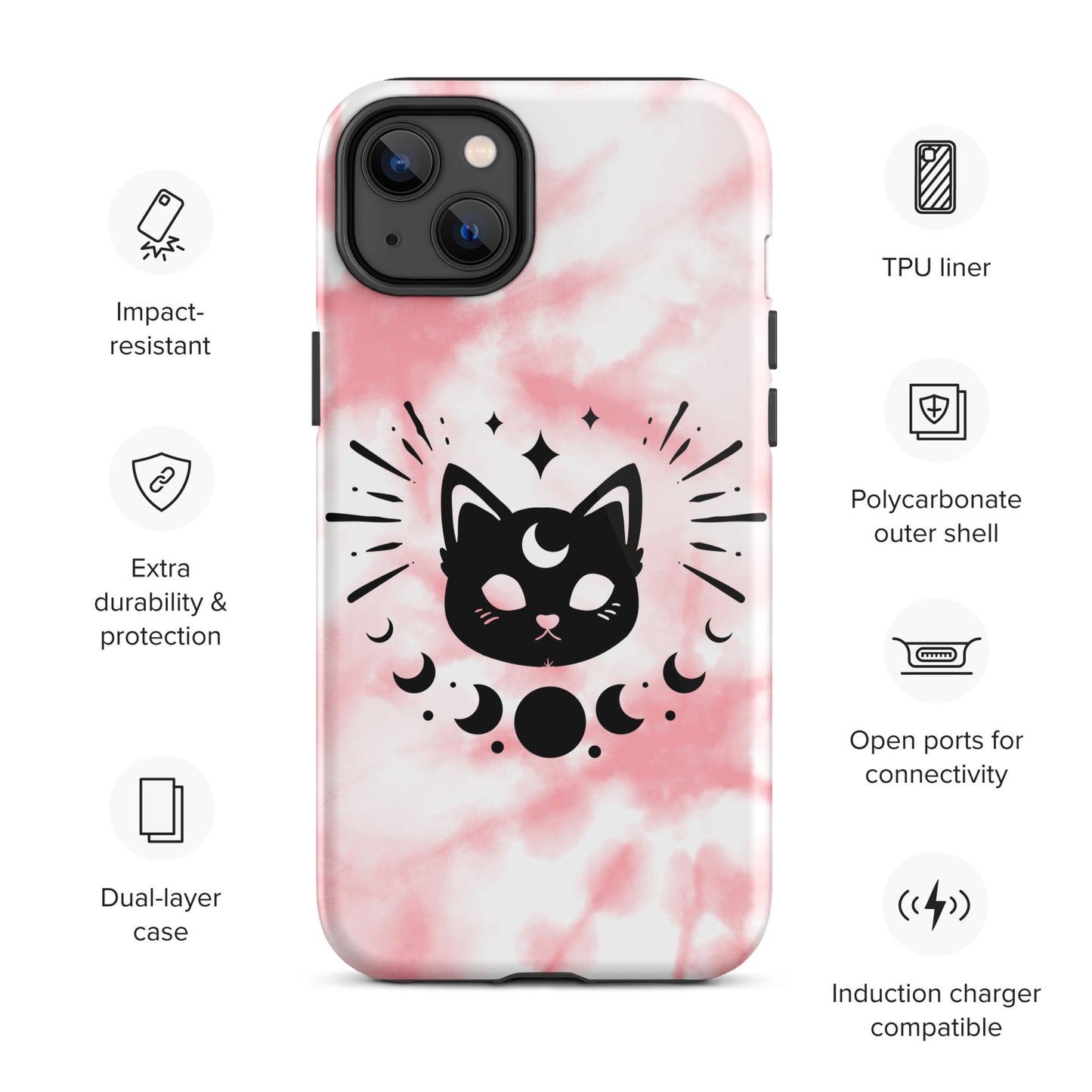 Tough iPhone Case Tie Dye Divine Puss