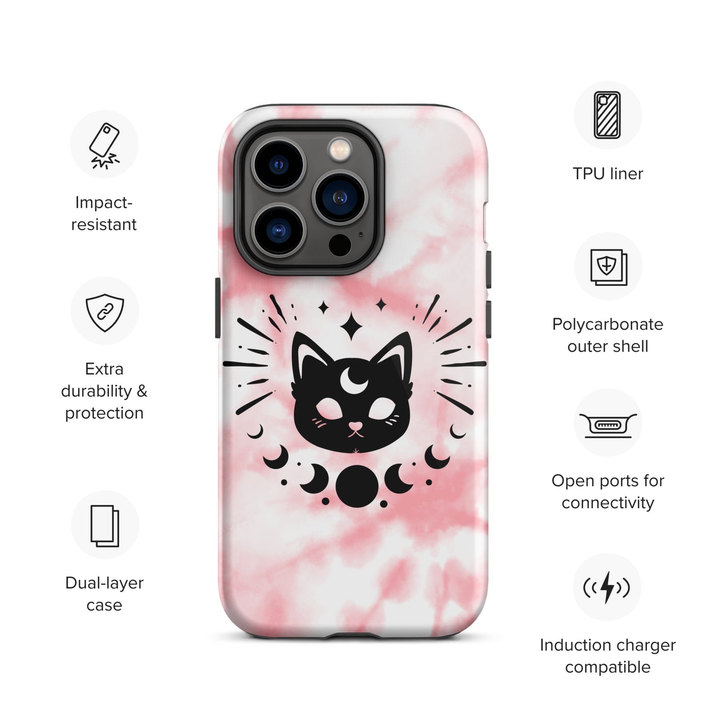 Tough iPhone Case Tie Dye Divine Puss