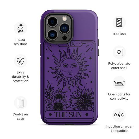 Tough iPhone Case Purple Sun Tarot