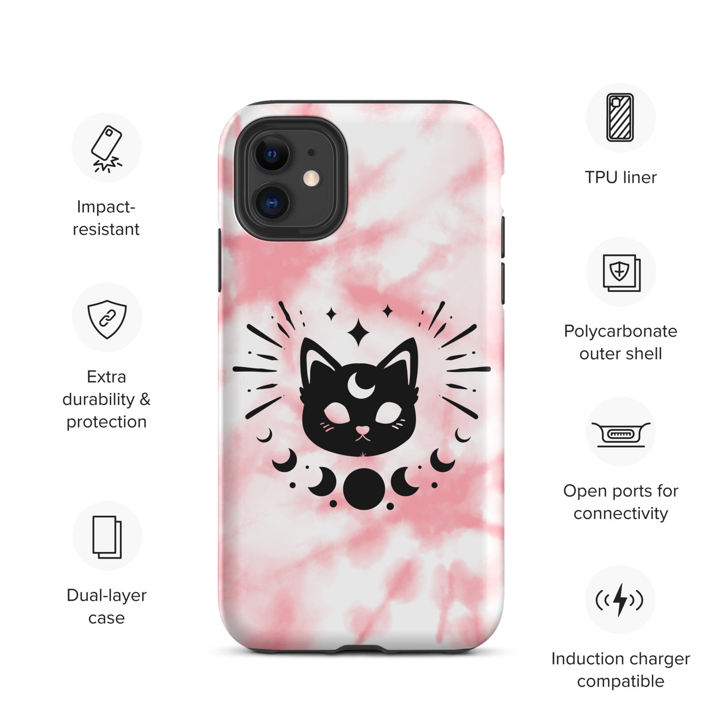 Tough iPhone Case Tie Dye Divine Puss