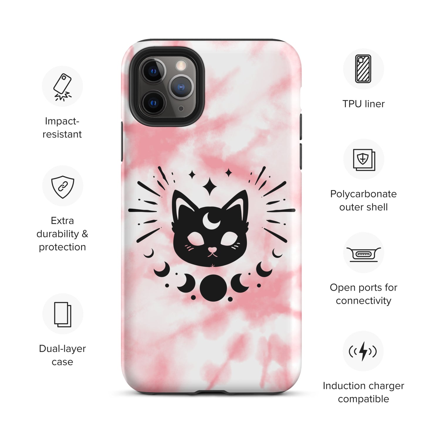 Tough iPhone Case Tie Dye Divine Puss