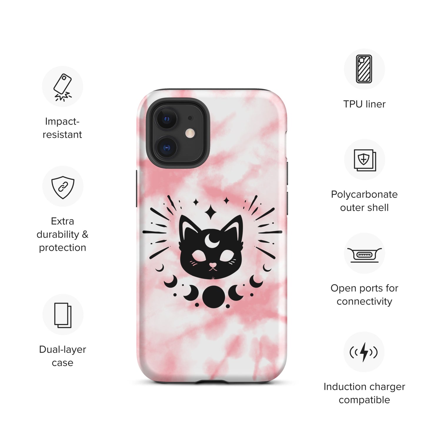 Tough iPhone Case Tie Dye Divine Puss