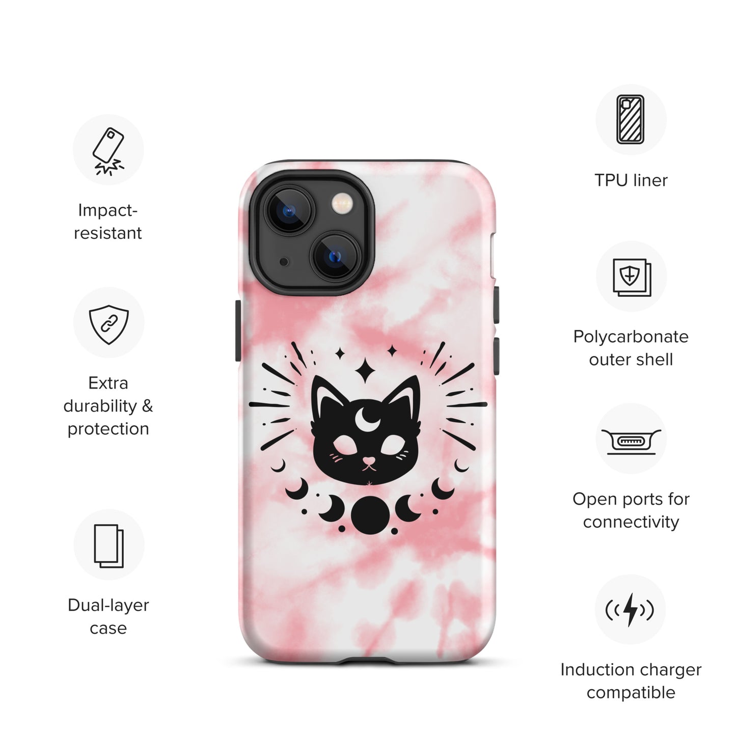 Tough iPhone Case Tie Dye Divine Puss