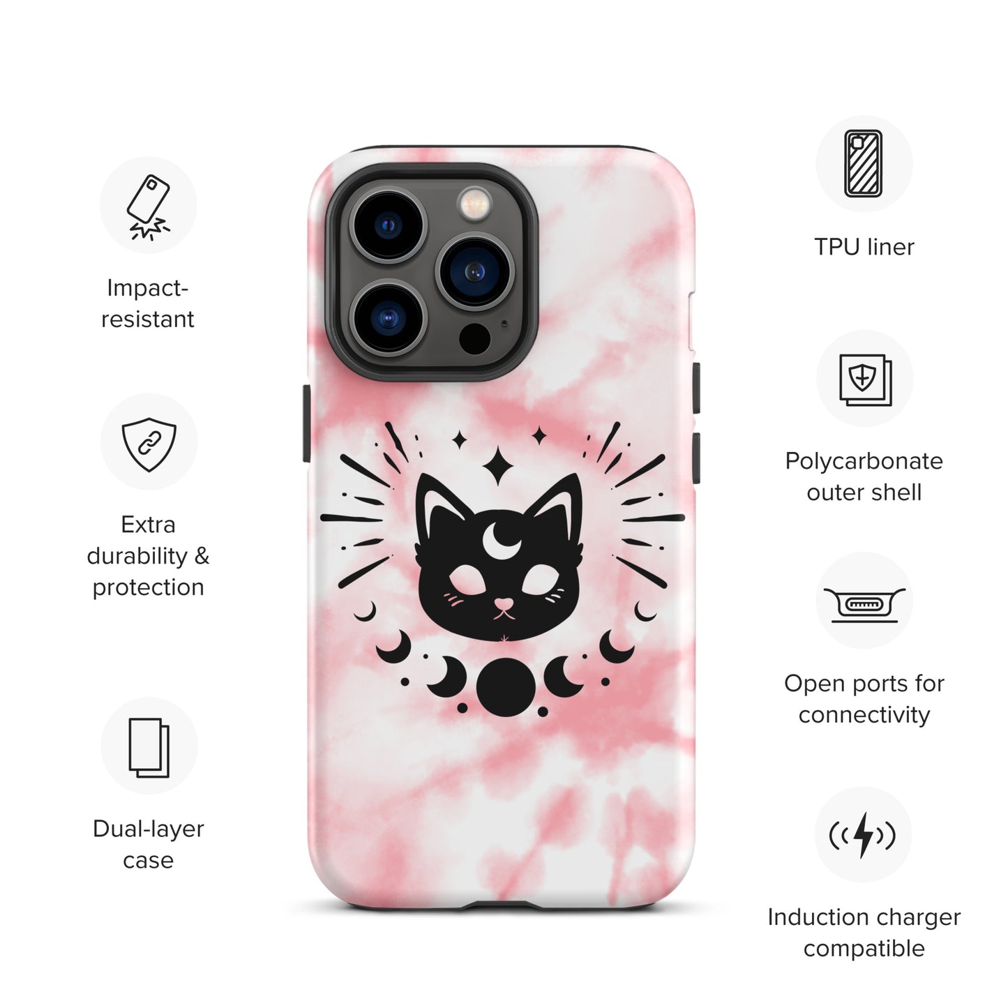 Tough iPhone Case Tie Dye Divine Puss