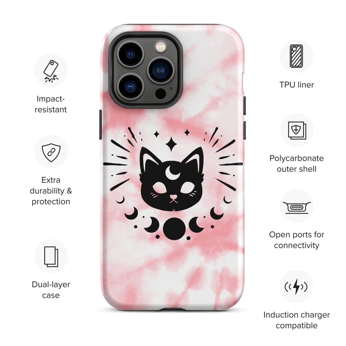 Tough iPhone Case Tie Dye Divine Puss