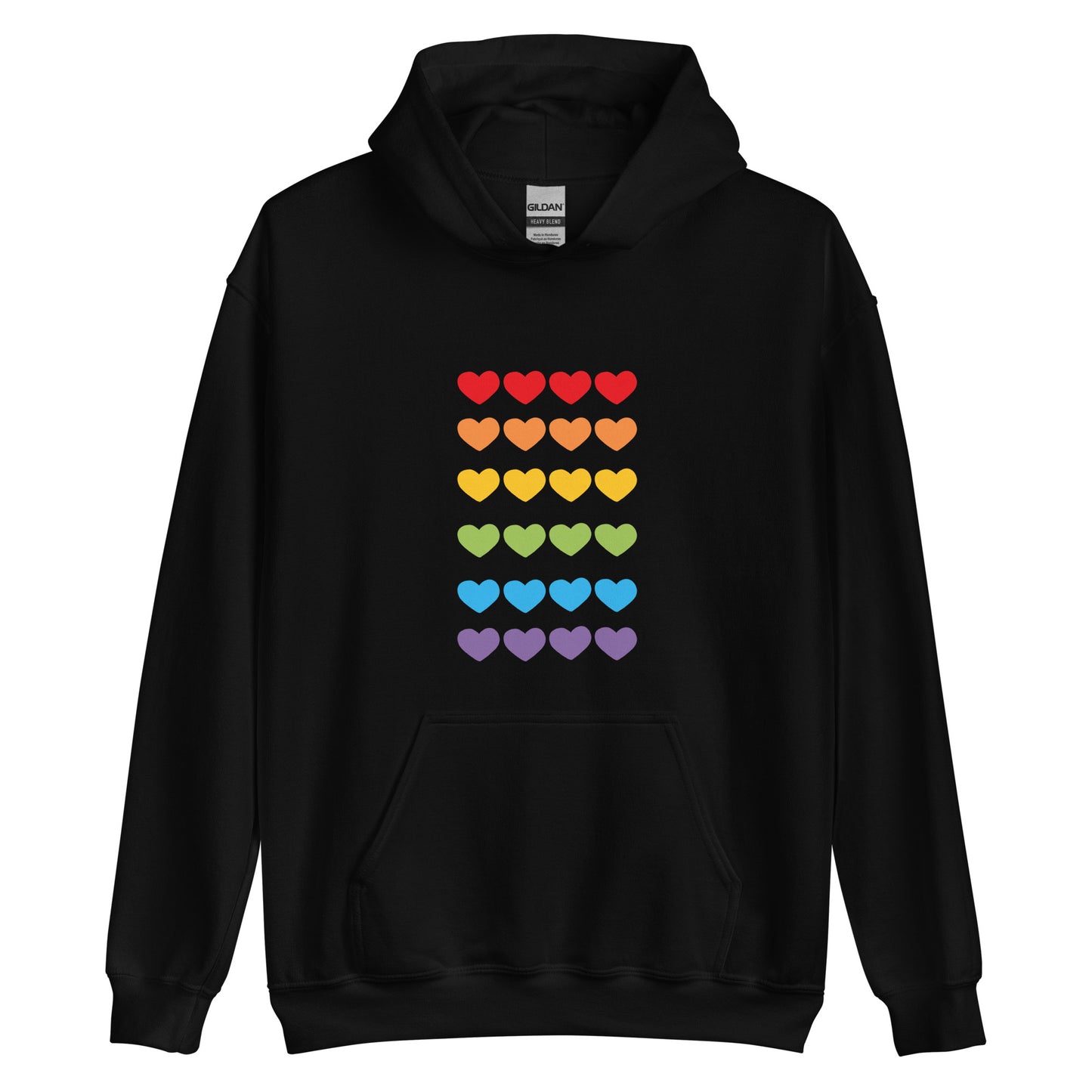 Unisex Heavy Blend Hoodie Rainbow Hearts