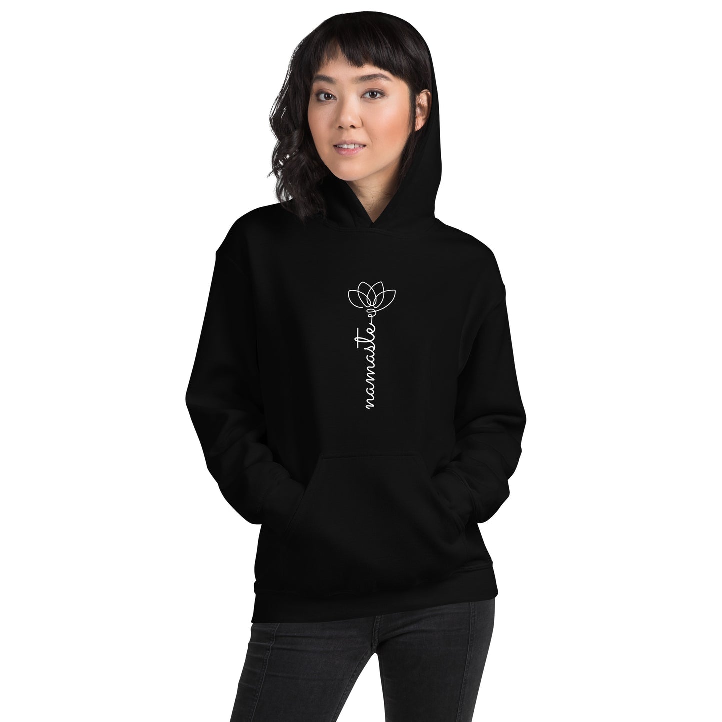 Unisex Heavy Blend Hoodie Namaste Lotus Line