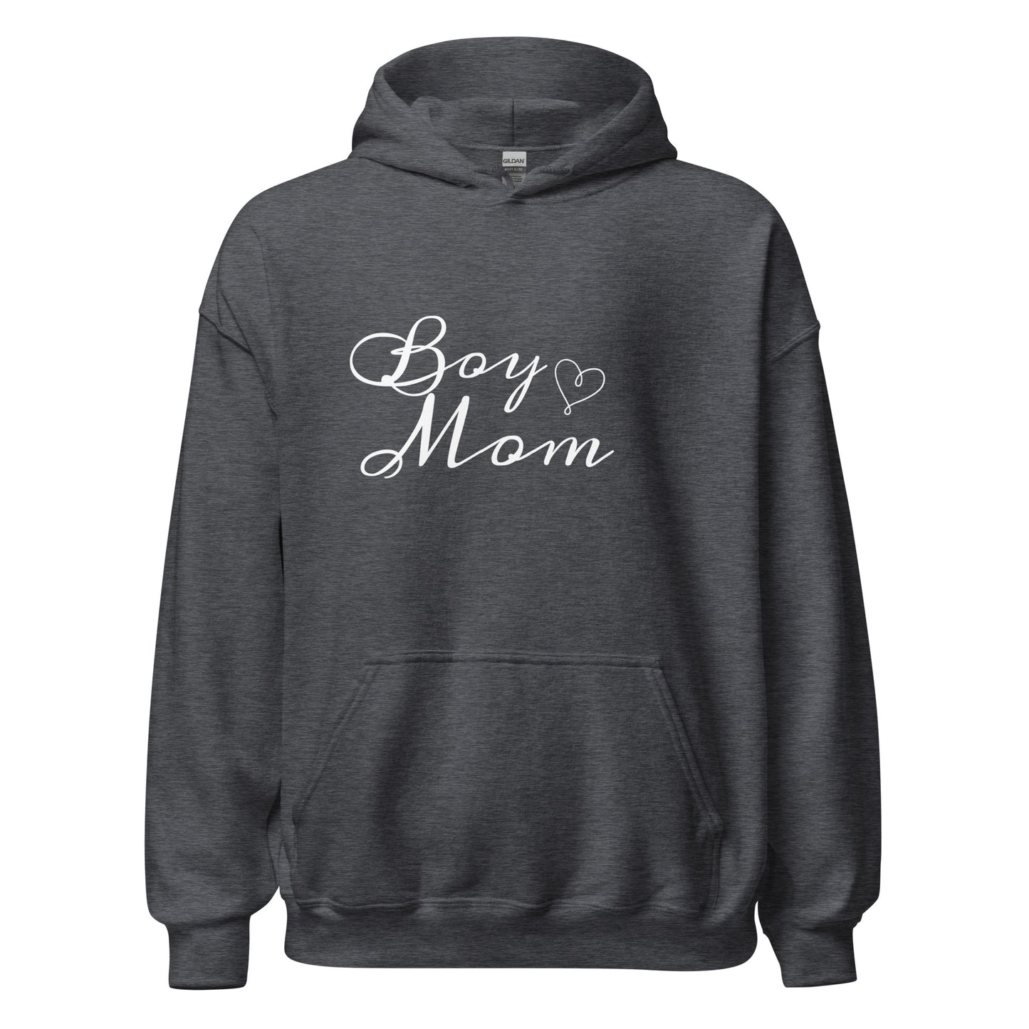 Unisex Heavy Blend Hoodie Boy Mom White ink